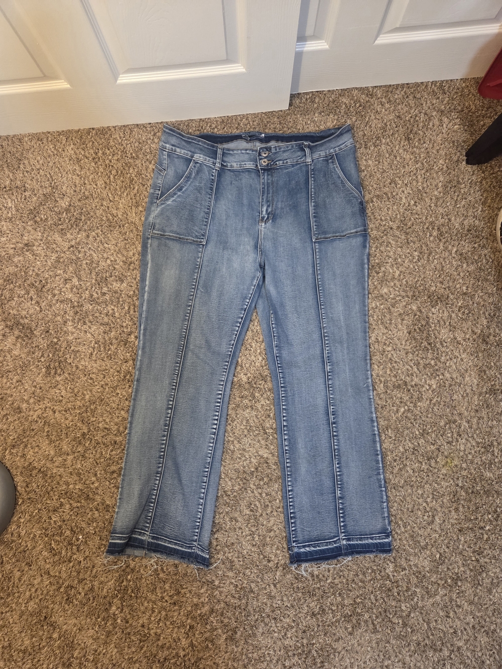 Blue Savvy Size 22 Light-Medium Wash Flare Jeans - Super Cute!